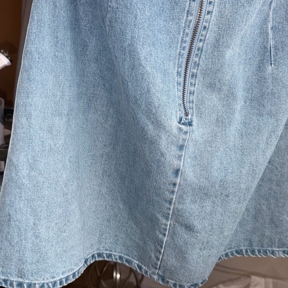 Free People “Travi” Blue Backless Halter Dress Size XL NWT boho denim halter - Picture 9 of 11